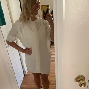Silk shirt dress